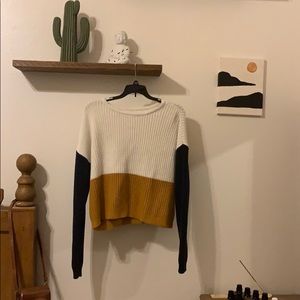 Color block sweater